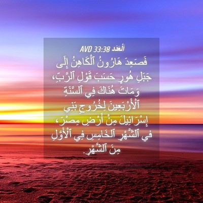 Picture 04 - اَلْعَدَد 33:38 AVD - فَصَعِدَ هَارُونُ - Bible Verse Picture
