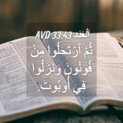 Picture 04 - اَلْعَدَد 33:43 AVD - ثُمَّ ٱرْتَحَلُوا مِنْ - Bible Verse Picture