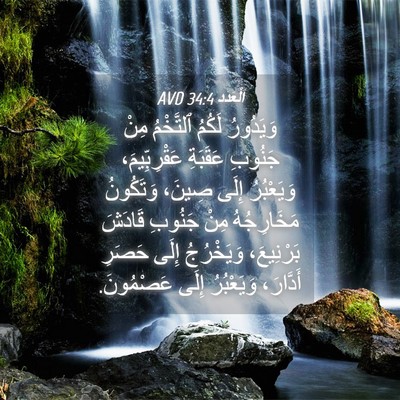 Picture 04 - اَلْعَدَد 34:4 AVD - وَيَدُورُ لَكُمُ - Bible Verse Picture
