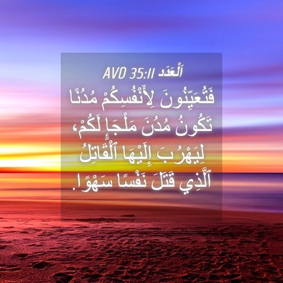 Picture 04 - اَلْعَدَد 35:11 AVD - فَتُعَيِّنُونَ - Bible Verse Picture