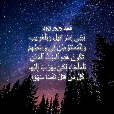 Picture 04 - اَلْعَدَد 35:15 AVD - لِبَنِي إِسْرَائِيلَ - Bible Verse Picture