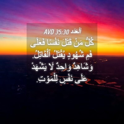 Picture 04 - اَلْعَدَد 35:30 AVD - كُلُّ مَنْ قَتَلَ نَفْسًا - Bible Verse Picture