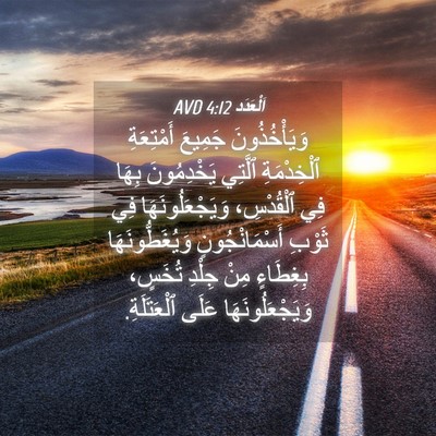 Picture 04 - اَلْعَدَد 4:12 AVD - وَيَأْخُذُونَ جَمِيعَ - Bible Verse Picture