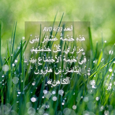 Picture 04 - اَلْعَدَد 4:33 AVD - هَذِهِ خِدْمَةُ عَشَائِرِ - Bible Verse Picture