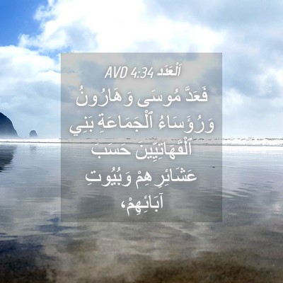 Picture 04 - اَلْعَدَد 4:34 AVD - فَعَدَّ مُوسَى وَهَارُونُ - Bible Verse Picture