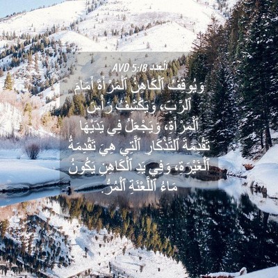 Picture 04 - اَلْعَدَد 5:18 AVD - وَيُوقِفُ ٱلْكَاهِنُ - Bible Verse Picture