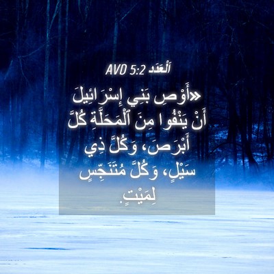 Picture 04 - اَلْعَدَد 5:2 AVD - «أَوْصِ بَنِي - Bible Verse Picture