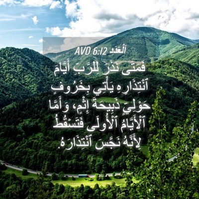 Picture 04 - اَلْعَدَد 6:12 AVD - فَمَتَى نَذَرَ لِلرَّبِّ - Bible Verse Picture