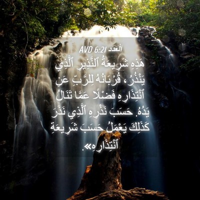 Picture 04 - اَلْعَدَد 6:21 AVD - هَذِهِ شَرِيعَةُ - Bible Verse Picture