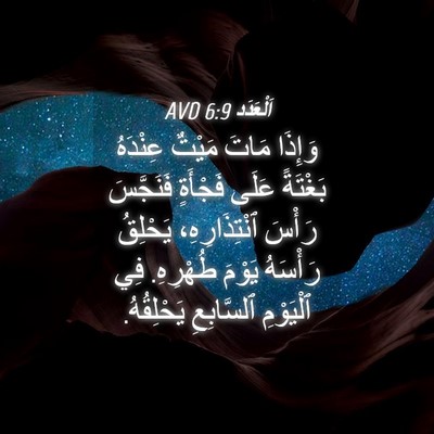 Picture 04 - اَلْعَدَد 6:9 AVD - وَإِذَا مَاتَ مَيْتٌ - Bible Verse Picture