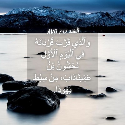 Picture 04 - اَلْعَدَد 7:12 AVD - وَٱلَّذِي قَرَّبَ - Bible Verse Picture