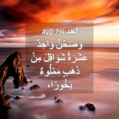 Picture 04 - اَلْعَدَد 7:14 AVD - وَصَحْنٌ وَاحِدٌ عَشَرَةُ - Bible Verse Picture