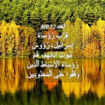 Picture 04 - اَلْعَدَد 7:2 AVD - قَرَّبَ رُؤَسَاءُ - Bible Verse Picture
