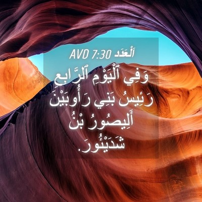 Picture 04 - اَلْعَدَد 7:30 AVD - وَفِي ٱلْيَوْمِ - Bible Verse Picture