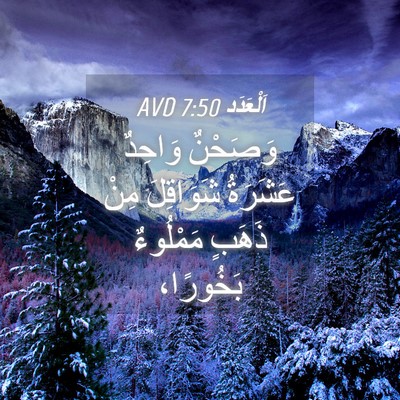 Picture 04 - اَلْعَدَد 7:50 AVD - وَصَحْنٌ وَاحِدٌ عَشَرَةُ - Bible Verse Picture