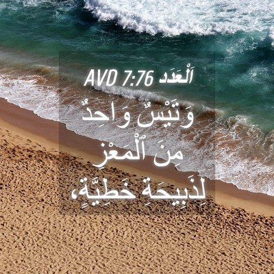 Picture 04 - اَلْعَدَد 7:76 AVD - وَتَيْسٌ وَاحِدٌ مِنَ - Bible Verse Picture