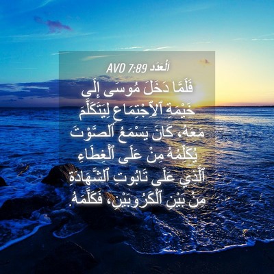 Picture 04 - اَلْعَدَد 7:89 AVD - فَلَمَّا دَخَلَ مُوسَى - Bible Verse Picture