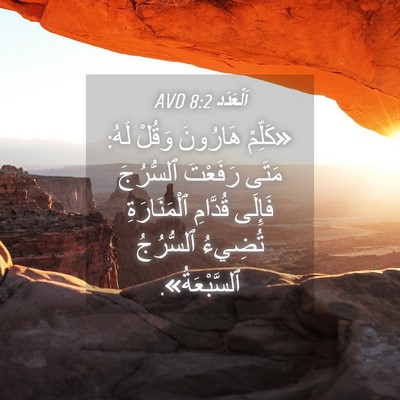 Picture 04 - اَلْعَدَد 8:2 AVD - «كَلِّمْ هَارُونَ وَقُلْ - Bible Verse Picture