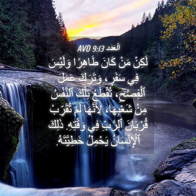 Picture 04 - اَلْعَدَد 9:13 AVD - لَكِنْ مَنْ كَانَ طَاهِرًا - Bible Verse Picture