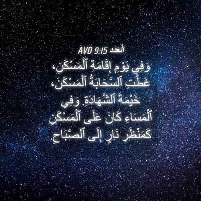 Picture 04 - اَلْعَدَد 9:15 AVD - وَفِي يَوْمِ إِقَامَةِ - Bible Verse Picture