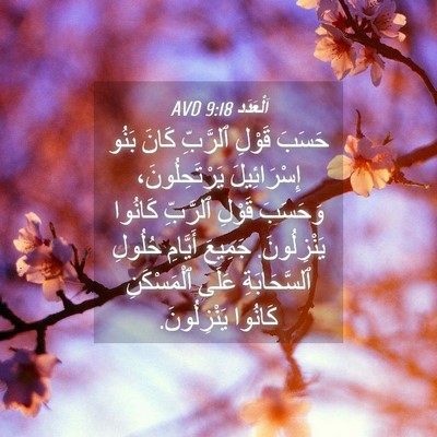 Picture 04 - اَلْعَدَد 9:18 AVD - حَسَبَ قَوْلِ ٱلرَّبِّ - Bible Verse Picture
