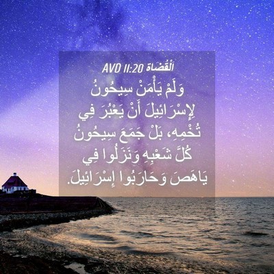 Picture 04 - اَلْقُضَاة 11:20 AVD - وَلَمْ يَأْمَنْ سِيحُونُ - Bible Verse Picture
