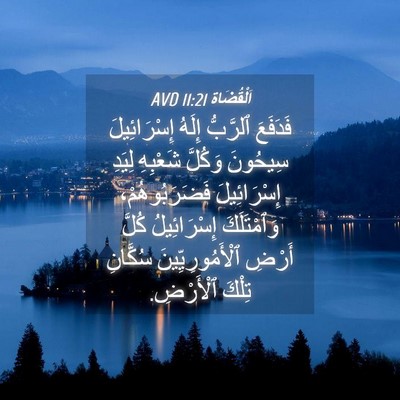 Picture 04 - اَلْقُضَاة 11:21 AVD - فَدَفَعَ ٱلرَّبُّ إِلَهُ - Bible Verse Picture