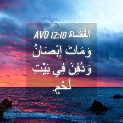 Picture 04 - اَلْقُضَاة 12:10 AVD - وَمَاتَ إِبْصَانُ - Bible Verse Picture