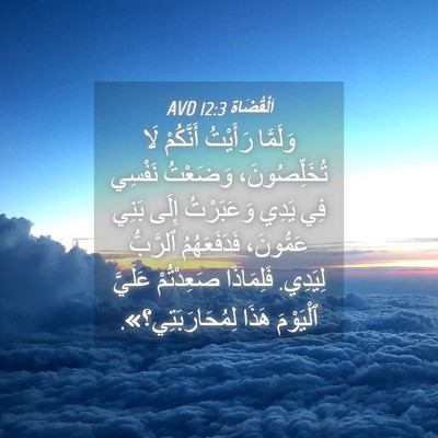 Picture 04 - اَلْقُضَاة 12:3 AVD - وَلَمَّا رَأَيْتُ - Bible Verse Picture