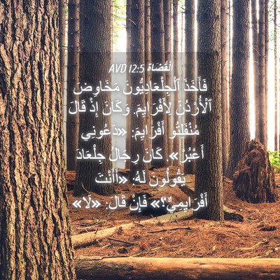 Picture 04 - اَلْقُضَاة 12:5 AVD - فَأَخَذَ - Bible Verse Picture