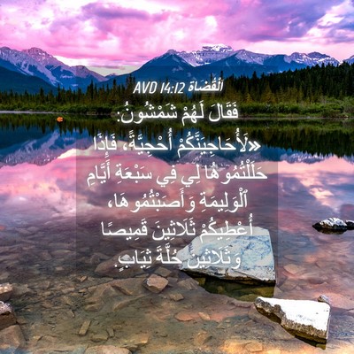 Picture 04 - اَلْقُضَاة 14:12 AVD - فَقَالَ لَهُمْ شَمْشُونُ: - Bible Verse Picture