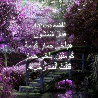 Picture 04 - اَلْقُضَاة 15:16 AVD - فَقَالَ شَمْشُونُ: - Bible Verse Picture