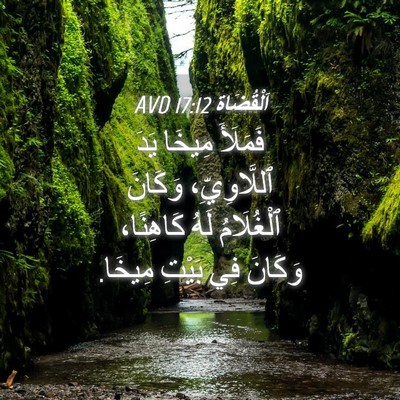 Picture 04 - اَلْقُضَاة 17:12 AVD - فَمَلَأَ مِيخَا يَدَ - Bible Verse Picture