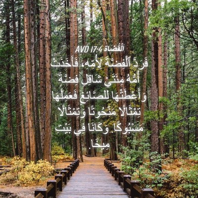 Picture 04 - اَلْقُضَاة 17:4 AVD - فَرَدَّ ٱلْفِضَّةَ - Bible Verse Picture