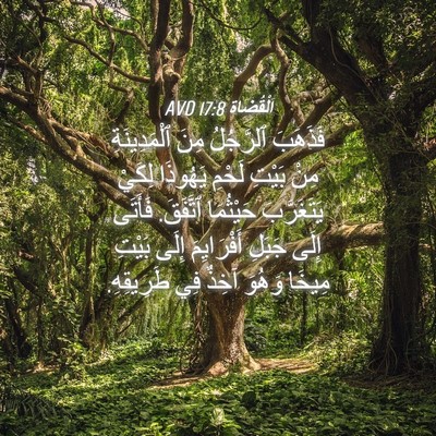 Picture 04 - اَلْقُضَاة 17:8 AVD - فَذَهَبَ ٱلرَّجُلُ مِنَ - Bible Verse Picture