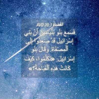 Picture 04 - اَلْقُضَاة 20:3 AVD - فَسَمِعَ بَنُو - Bible Verse Picture