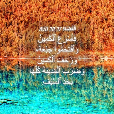 Picture 04 - اَلْقُضَاة 20:37 AVD - فَأَسْرَعَ ٱلْكَمِينُ - Bible Verse Picture