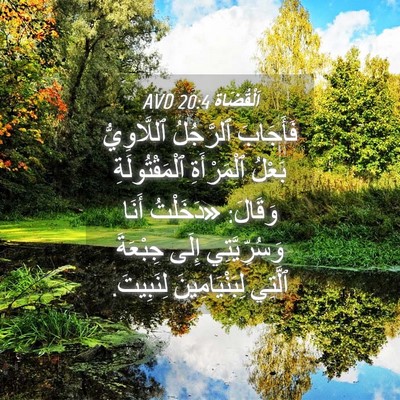Picture 04 - اَلْقُضَاة 20:4 AVD - فَأَجَابَ ٱلرَّجُلُ - Bible Verse Picture
