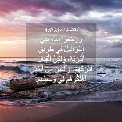 Picture 04 - اَلْقُضَاة 20:42 AVD - وَرَجَعُوا أَمَامَ بَنِي - Bible Verse Picture