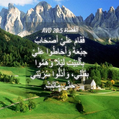 Picture 04 - اَلْقُضَاة 20:5 AVD - فَقَامَ عَلَيَّ أَصْحَابُ - Bible Verse Picture