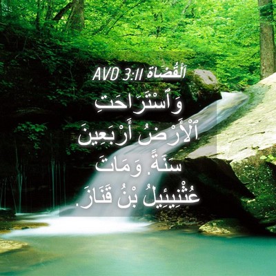 Picture 04 - اَلْقُضَاة 3:11 AVD - وَٱسْتَرَاحَتِ ٱلْأَرْضُ - Bible Verse Picture