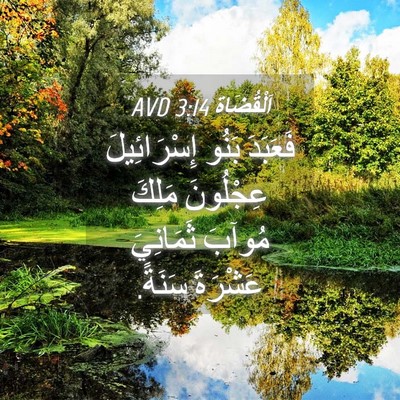 Picture 04 - اَلْقُضَاة 3:14 AVD - فَعَبَدَ بَنُو - Bible Verse Picture