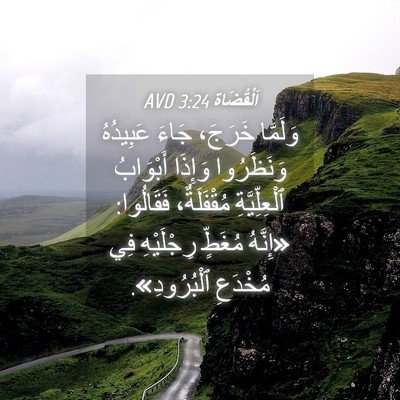 Picture 04 - اَلْقُضَاة 3:24 AVD - وَلَمَّا خَرَجَ، جَاءَ - Bible Verse Picture