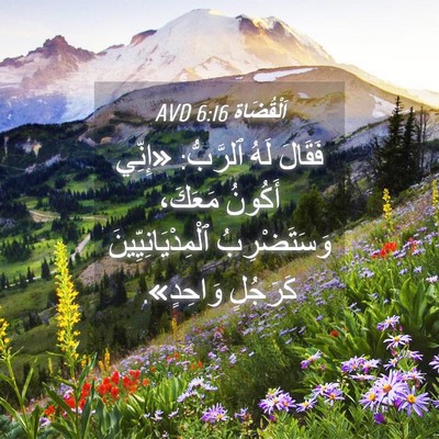 Picture 04 - اَلْقُضَاة 6:16 AVD - فَقَالَ لَهُ ٱلرَّبُّ: - Bible Verse Picture