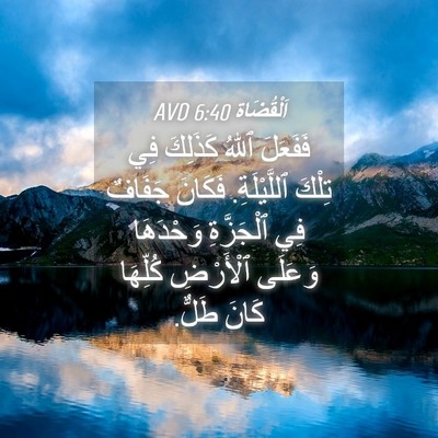 Picture 04 - اَلْقُضَاة 6:40 AVD - فَفَعَلَ ٱللهُ كَذَلِكَ - Bible Verse Picture