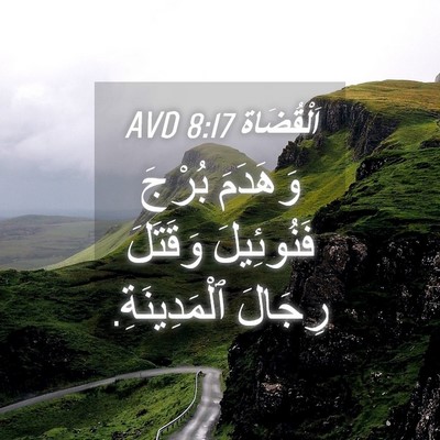 Picture 04 - اَلْقُضَاة 8:17 AVD - وَهَدَمَ بُرْجَ - Bible Verse Picture