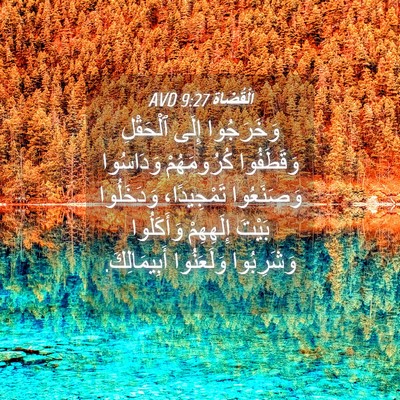 Picture 04 - اَلْقُضَاة 9:27 AVD - وَخَرَجُوا إِلَى - Bible Verse Picture
