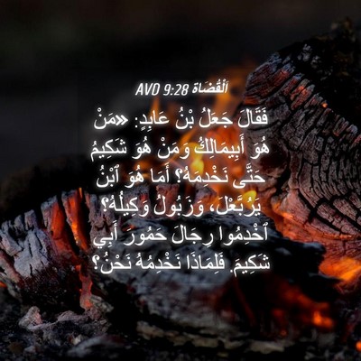 Picture 04 - اَلْقُضَاة 9:28 AVD - فَقَالَ جَعَلُ بْنُ - Bible Verse Picture