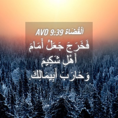 Picture 04 - اَلْقُضَاة 9:39 AVD - فَخَرَجَ جَعَلُ أَمَامَ - Bible Verse Picture