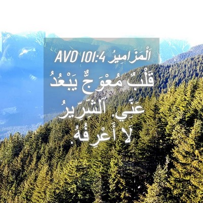 Picture 04 - اَلْمَزَامِيرُ 101:4 AVD - قَلْبٌ مُعْوَجٌّ يَبْعُدُ - Bible Verse Picture